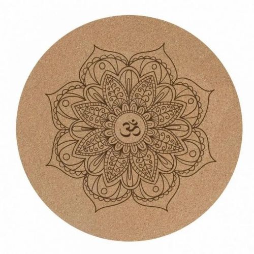 Enable Nature Round Cork Yoga Mat, Color : Natural Standard