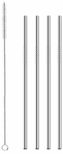 Polished Straight Shape Stainless Steel Drinking Straws