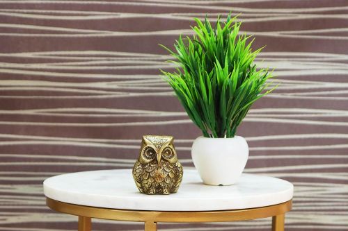 Polished Brass Feng Shui Vaastu Owl, Color : Golden For Home