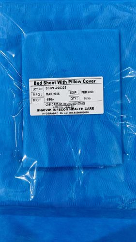 SHAIVIK INFECON Disposable Pillow Cover Bed Sheet Set Multisizes