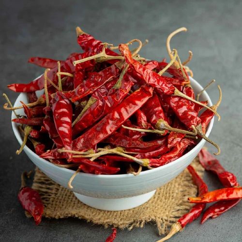 Natural Teja Red Chilli, Form : Whole, Packaging Type : Plastic Bag