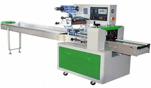 Automatic Mild Steel Cookies Packing Machine, Color : Silver