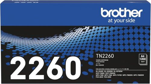 Brother TN 2260 Toner Cartridge, Color : Black for Laser Printer