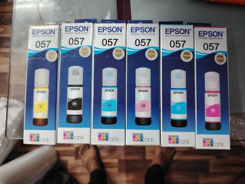 HDPE Epson 057 Ink Bottle, Shape : Round, Packaging Type : Paper Box