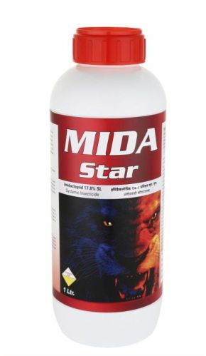 Mida Star Imidacloprid 17.8 SL Liquid, Purity : 99% for Agriculture Use