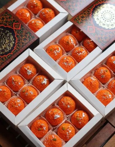 Laddu Design Wax Candle, Color : Orange, Packaging Type : Box