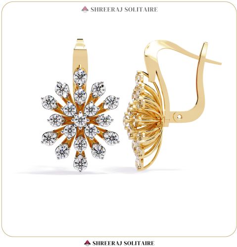  Shreeraj Solitaire Luxury Natural Diamond Earrings