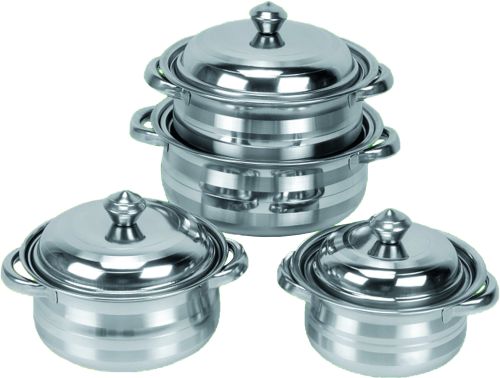 Mirror Finish Stainless Steel Pathan Serving Dish