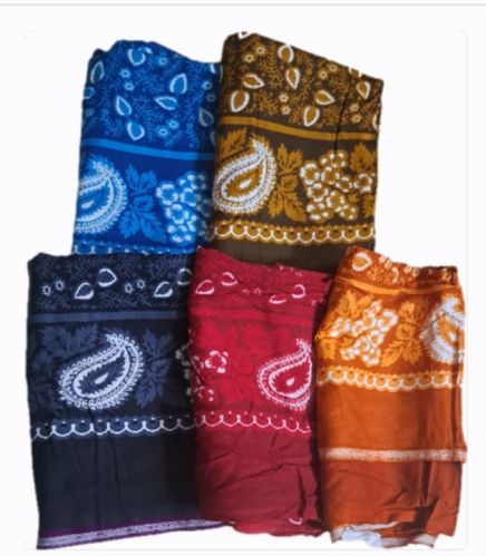 Printed Rayon Fabric Saudi Arabia Rumal, Color : Multicolor For Textile