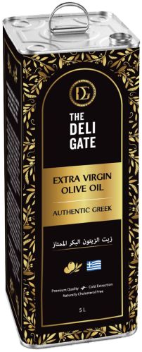 Tin Organic Extra Virgin Olive Oil 5L, Brand Name : The Deli Gate