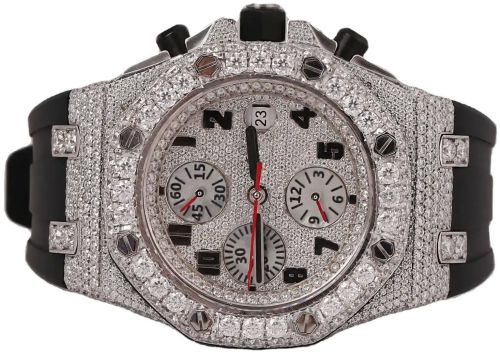 Moissanite Customized Iced Out Watch, Packaging Type : Velvet Box