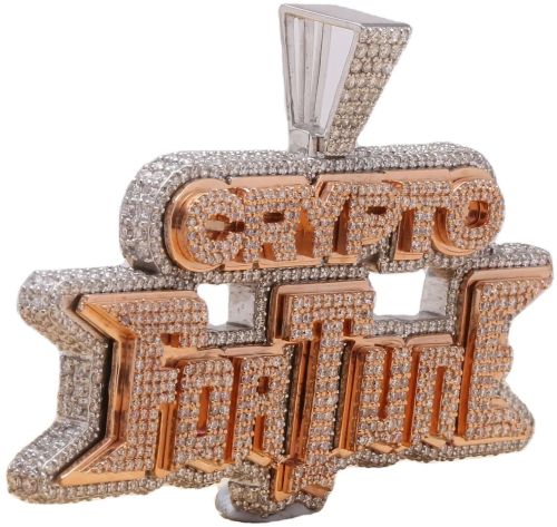 Diamond Moissanite Silver Customize Handmade Pendant Party Wear