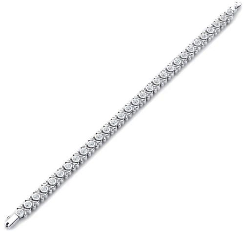 White Gold Tennis Diamond Bracelet Daily Wear, Gender : Female