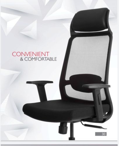 Plain Comfort Mesh High Back Office Chair, Color : Black White