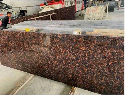 Polished Tan Brown Granite 8×3ft, Stone Form : Slabs