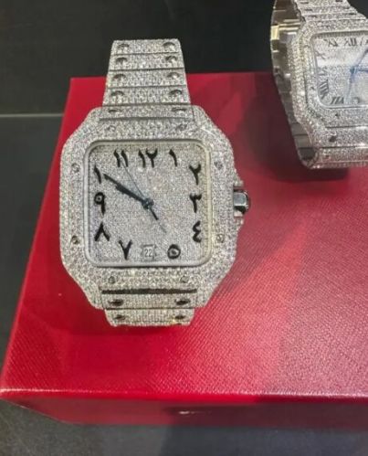 Highly Recommended Luxury Vvs Moissanite Diamond Iced Out Hip Hop Quartz Watch