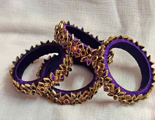 Silk thread bangles, Brand Name : The Threaded Luxe