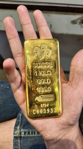 24 Carats Gold Bar, Color : Golden for Jewelries