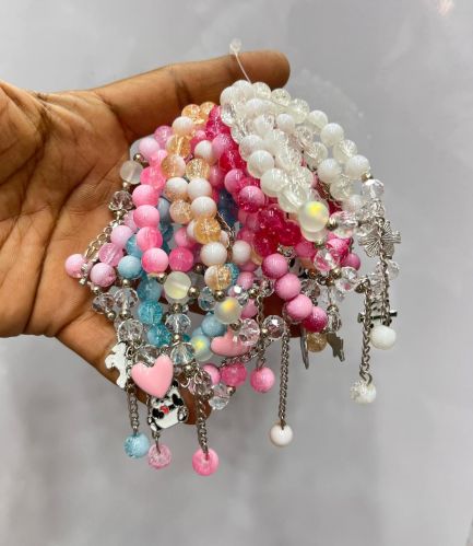 Crystal Glass Beads Bracelet, Packaging Type : Box