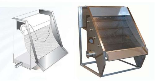 Polished Stainless Steel Wedge Wire Gravity ARC Screen