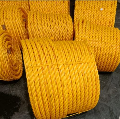 Plain Double Twist Yellow Danline Virgin Rope, Length : 200mm
