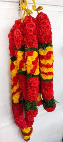 Natural Fresh Rose Garland, Color : Red