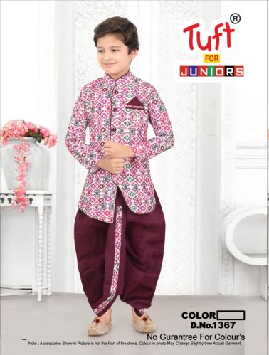 Printed Boys Sherwani Party Wear, Technics : Attractive Pattern