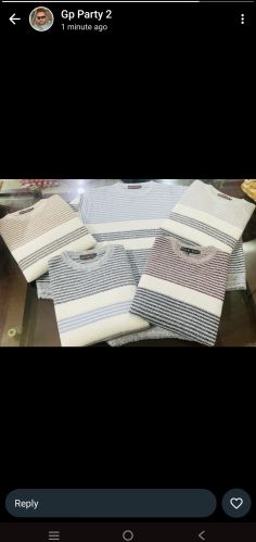 Mens Round Neck Woolen Sweater Non Zipper Xl & Xxl Casual Wear