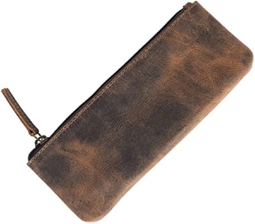 Plain Leather Pouches, Packaging Type : Brown, Gender : Female