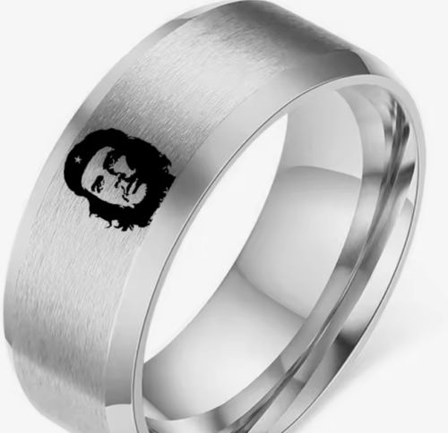 Stainless Steel Bob Marley Casual Party Ring Size 8mm
