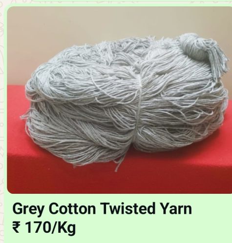 Plain Grey Cotton Twisted Yarn, Technics : Machine Made