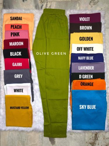 Plain Straight Fit Cotton ladies leggings