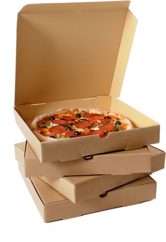 Single Wall 3 Ply Pizza Packing Brown Kraft Paper Premium Box