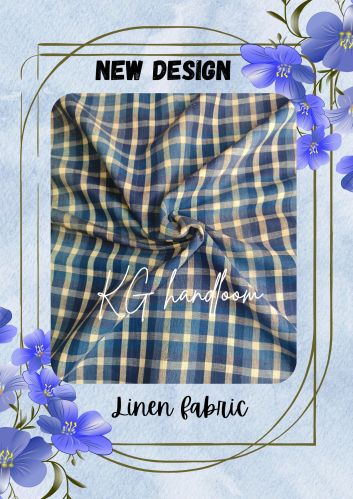 Handloom Plain Pure Linen Fabric, Width : 56
