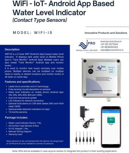 IPRO ABS Automatic Wifi-Android App Bases Water Level Indicator
