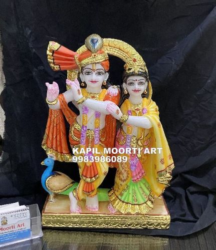 Marble Jugal Jodi Radha Krishna Moorti for Home & Temple