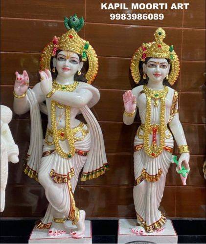 Marble Radha Krishna Moorti for Home & Temple