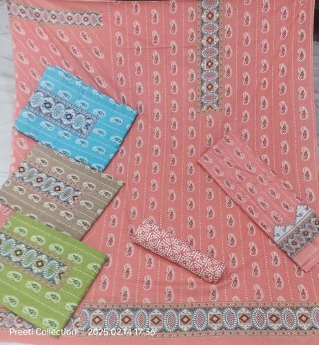 Cotton Angel 4 Printed Ladies Unstitched Suit Casual Wear