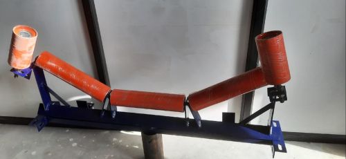 Steel Or Rubber Self Aligning Carrying Idler, Color : Multicolor