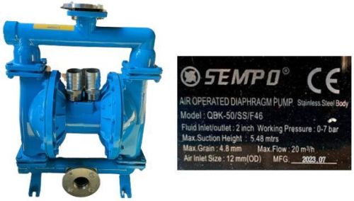 591707 Sempo Stainless Steel Air Operated Diaphragm Pump