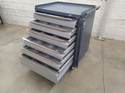 6 Drawer Mild Steel Tool Trolley, Color : Grey