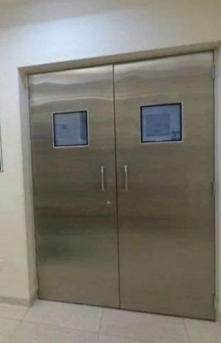 SS304 Clean Room Stainless Steel Door, Color : Silver for Hospitals