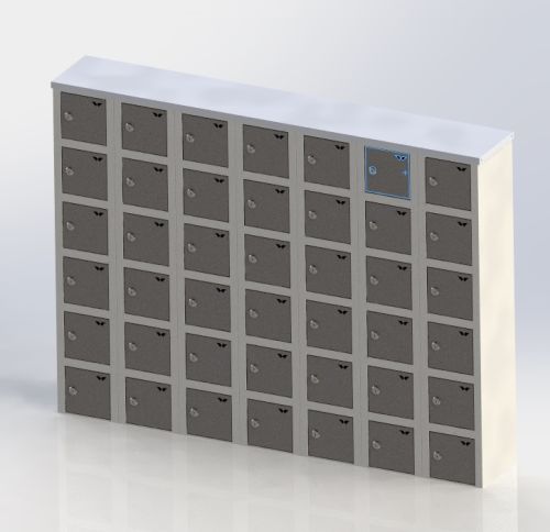 Color Coated Mild Steel Mobile Phone Locker, Color : Cream, Grey