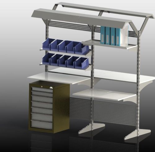 Color Coated Mild Steel Workstation Table, Shape : Rectangular