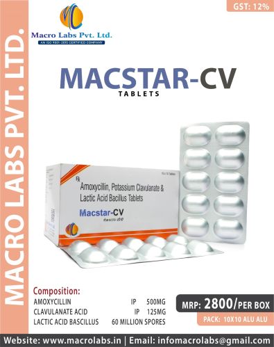 AMOXYCILLIN POTASSIUM CLAVULANIC ACID LACTIC ACID 60 MILLION SPORES TABLETS