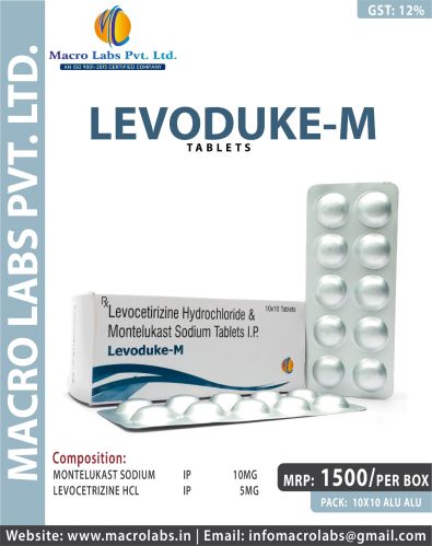 Montelukast Sodium Levocetrizine Dihydrochloride Tablets, Medicine Type : Allopathic