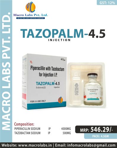 Piperacillin Tazobactam Injection, Brand Name : Tazopalm for Antibiotic