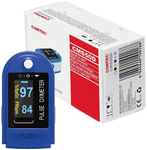 Battery Finger Pulse Oximeter, Color : Blue, Display Type : Digital