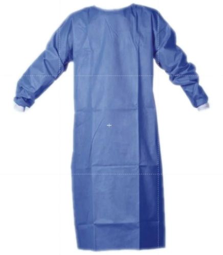 Plain Non Woven Spunless Wraparound Reinforced Surgical Gown