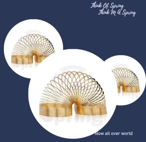 MAS ASTM Zink SS Slinky Spring, Color : Gold